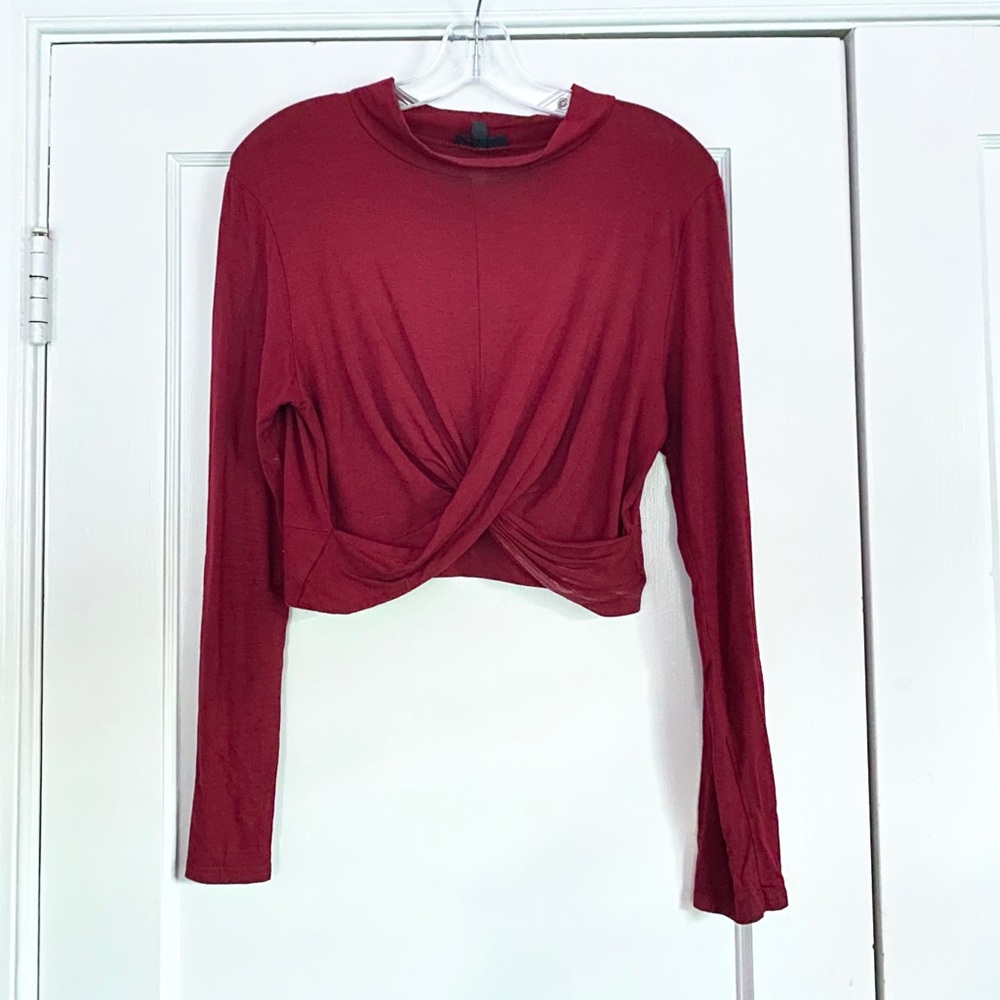 TopShop Deep Berry Crop Top